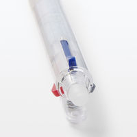 無印良品 こすって消せる3色ボールペン ノック式 半透明 0.38mm 黒/赤/青 1セット（1本×5） 良品計画