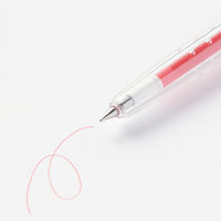 無印良品 こすって消せるスリムボールペン ノック式 0.38mm 赤 1セット（1本×5） 良品計画