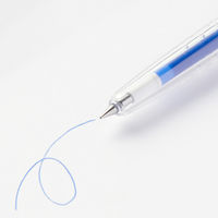 無印良品 こすって消せるスリムボールペン ノック式 0.38mm 青 1セット（1本×5） 良品計画