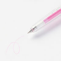 無印良品 こすって消せるスリムボールペン ノック式 0.38mm ピンク 1セット（1本×5） 良品計画