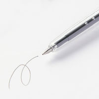 無印良品 こすって消せるスリムボールペン ノック式 0.5mm 黒 1セット（1本×10） 良品計画