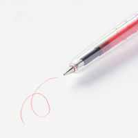無印良品 こすって消せるスリムボールペン ノック式 0.5mm 赤 1セット（1本×10） 良品計画