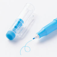 無印良品 こすって消せる水性カラーペン 細字 水色 1セット（1本×3） 良品計画