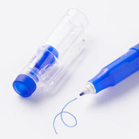 無印良品 こすって消せる水性カラーペン 細字 青 1セット（1本×10） 良品計画