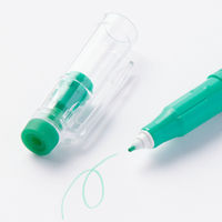 無印良品 こすって消せる水性カラーペン 細字 緑 1セット（1本×10） 良品計画