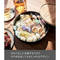 山崎実業 蓋付き収納ケース ラウンド ブラウン×ブラック 1個入 YJ5800 1個