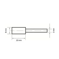 LUKASーERZETT LUKAS ルーカス #60・8x10/3 軸付砥石 WA A200000810312 1本（直送品）