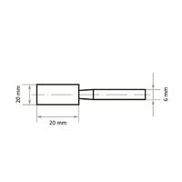 LUKASーERZETT LUKAS ルーカス #60・20x20/6 軸付砥石 WA A200002020608 1本（直送品）