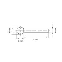 LUKASーERZETT LUKAS ルーカス 10x 9/3 軸付フェルトバフ A3703010103 1本（直送品）
