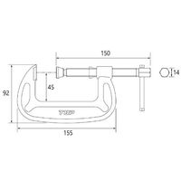 エスコ 0ー 77mm/ 45mm シャコ万力 EA526SJ-4 1丁（直送品）