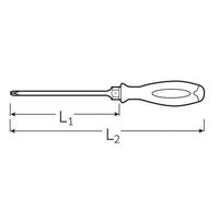 エスコ #2x100mm [+]ドライバー(貫通柄/手元六角) EA560SL-2 1本（直送品）