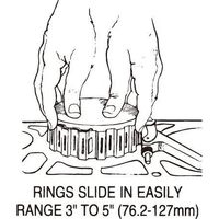 エスコ 76ー127mm ピストンリングコンプレッサー EA603DB 1丁（直送品）