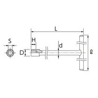 エスコ 21x300mm T型BOXレンチ EA618GG-21 1丁（直送品）