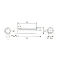 エスコ 1/2”DRx23mm ディープソケット(十二角) EA618RN-23 1個（直送品）