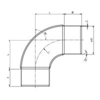 エスコ φ200mm スパイラルエルボ EA997DE-6 1個（直送品）