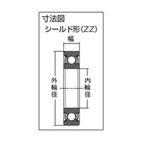 南海精工所 ステンレスボールベアリング シールドタイプ 内輪径30×外径47mm SS6906ZZ 1個 61-1997-83（直送品）