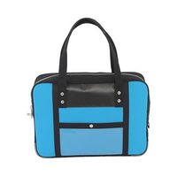 アズワン 帆布メール用ボストン(M)スリム ブルー 馬蹄錠金具付 63-5755-36 1個（直送品）