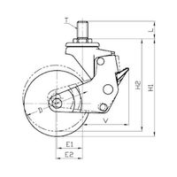 クッション 静シリーズ ねじ込み 自在SP付 M12 エラストマー車B入 75mm 設定荷重14daN 935BLA-2LZ75 1個（直送品）