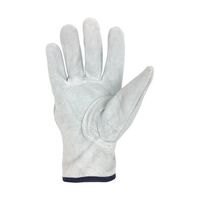 小野商事 牛床革手袋 マジックテープ 内綿 Mサイズ AG442-M 1双 65-0307-87（直送品）