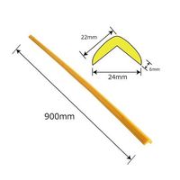 カーボーイ 安心クッションL字型 STRONG 屋外対応 細 イエロー 759 1個 64-9105-61（直送品）