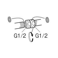 SANEI 両ナット付アダプター PT83-13 1個 63-7900-94（直送品）