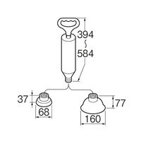 SANEI 真空式パイプクリーナー 160mm PR8700-L 1個 63-7906-34（直送品）