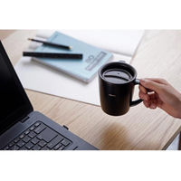 HARIO (ハリオ) マグカップ 300ml フタ付き 保温 ブラック SMF-300-B 1個