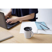 HARIO (ハリオ) マグカップ 300ml フタ付き 保温 グレー SMF-300-GR 1個