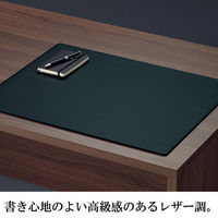 プラス デスクマット エグゼクティブタイプ 600×450mm 厚さ4.5mm レザー調 36637 DM-010L（わけあり品）