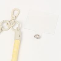 スマホハンドストラップ ストライプ×イエロー LAKOLE/ラコレ