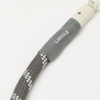 スマホハンドストラップ ストライプ×チャコール LAKOLE/ラコレ