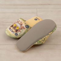 センコー となりのトトロ かけあし 子供用 スリッパ 約16.5-18cm グリーン TOB230401 1足（直送品）