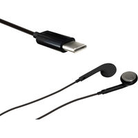 エアージェイ type-C有線 DAC搭載高音質ステレオイヤホンマイクBK HAC-ES45 BK 1台