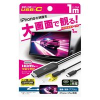 カシムラ HDMI変換ケーブル iPhone専用 USB-C中継 KD-265 1本