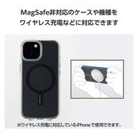 MagSafe 磁力ワイヤレス充電対応 シール 薄型 マグネット リング ブラック AMS-MAGST2BK エレコム 1個