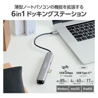 ドッキングステーション タイプC ハブ 6in1 HDMI LAN USB-C /A USBハブ  DST-W09 エレコム 1個（直送品）