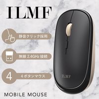 ワイヤレスマウス 静音マウス 無線 2.4GHz 4ボタン 薄型 ILMF ブラック M-TM10DBBK-IL エレコム 1個（直送品）