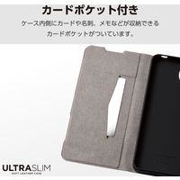 AQUOS wish4(SH-52E)/レザーケース/手帳型/UltraSlim/薄型/磁石付き/ネイビー PM-S241PLFUNV 1個