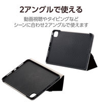 11インチ iPad Pro (M4) 2024年用 ケース レザー 手帳型 黒 TB-A24PMPLF2BK エレコム 1個