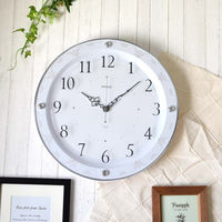 ノア精密 MAG 電波 掛時計 アデル 幅320×奥行47×高さ320mm ホワイト W-777 WH-Z 1個（直送品）