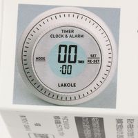 ダイヤル式タイマー&クロック グレー LAKOLE/ラコレ
