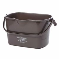 スクエアバケツ（10L）チャコール LAKOLE/ラコレ