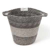 トライカラーバスケット（S） ダークグレー LAKOLE/ラコレ