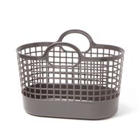 やわらかランドリーバスケット（S） チャコール LAKOLE/ラコレ