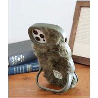 ふわふわウェーブスタンドiPhoneケース iPhone14PRO カーキ LAKOLE/ラコレ