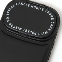 ミラーカバー付きiPhoneケース （iPhone13/14） ブラック LAKOLE/ラコレ