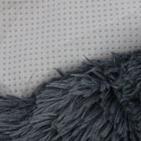 ラウンドふわふわペットベット（50cm） チャコール LAKOLE/ラコレ