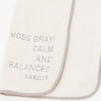 刺繍ハンドタオル MOSS GRAY 1セット（1枚×2） LAKOLE/ラコレ