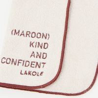 刺繍ハンドタオル MAROON 1セット（1枚×2） LAKOLE/ラコレ