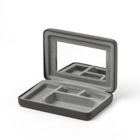 ハード小物ケース（仕切り） チャコール LAKOLE/ラコレ